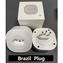 WiFi 스마트 플러그 16A EU 브라질 소켓 Tuya Smart Life APP 지원 Alexa Google 홈 어시스턴트 스마트콘센트, 1 개, 16A 브라질 플러그