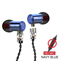 가수인이어 이어폰 TRN-M10 1DD 1BA 하이브리드 메탈 인이어 이어폰 HIFI DJ 모니터 러닝 스포츠 이어플, 03 blue no mic
