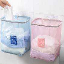 벽걸이 쓰레기 분리 수거 함 망 원룸 재활용품, 블루, 1개