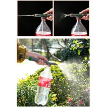 텃밭 정원물주기 페트병 꽂이 압축 분무기 자동차 썬팅 스프레이 세차 미세분사 폼건 데칼, 원터치PET압축분무기 그레이