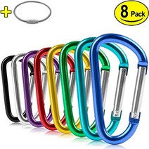 체인 카라비너 클립 3 quot알루미늄 D-링로드 게이트 작은 키 세트 야외 캠핑 잠금 후크 스프링 스냅 링크