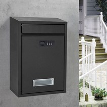 예쁜 우체통 우편함 단독주택 인테리어 방수 포스트박스 편지함 전원주택 postbox, 006 블랙