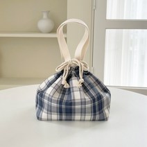 다소다 도시락가방 직장인 보온 보냉 백 도시락통 주머니, 네이비체크