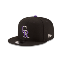 New Era 콜로라도 로키스 뉴에라 MLB 베이직 9 피티 스냅백 모자-블랙