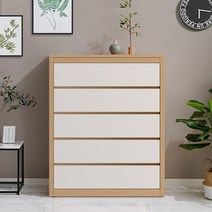 라레스가구 올리브 5단800 서랍장, 메이플화이트