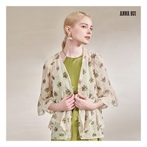 [안나수이] (24SS)오리지널 프린트 쉬폰 가디건 세트(+이너)