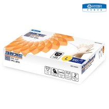 크린가드 44502 G10 식품용 라텍스글러브 대형(L), 1개, 100매