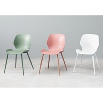 착석좋은 카페 등받이 파스텔 의자 (3색) 1인용 가구 식당용 1인 식탁 명품 업소용, 핑크