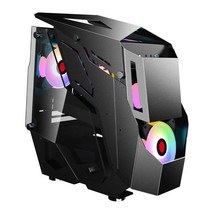 특이한 컴퓨터케이스 커스텀 PC 케이스 교체 본체 튜닝 수냉쿨러, 단일사이즈, 블랙