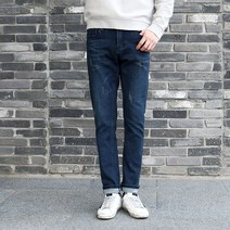 댄디보 브이 워싱 스판 기모 데님 2종 남성기모청바지 진청 블랙