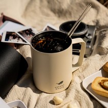 그리니웨일 데일리 머그 텀블러 360ml 친환경 보온보냉 스텐 손잡이 텀블러, 컵, 화이트