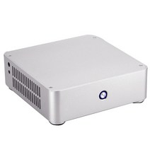E-H60 Mini ITX 수평 컴퓨터 케이스 내구성 사무실 HTPC 섀시 알루미늄 합금 냉각 전원 공급 장치가없는 오디오 게임, 은