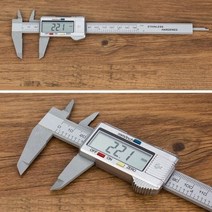 디지털마이크로미터 외경마이크로미터 내경 스탠드 디지털 버니어 캘리퍼스 100mm 150mm LCD 전자 탄소 섬유 고도계 마이크로 미터 측정 도구 목공, Plastic silver 150mm