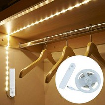 침대조명 간접등 LED센서등 스트립 1m/2m/3m 무선 라인조명 무드등, 화이트1m