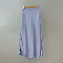 커밍투유 실크 새틴 롱 스커트 S M