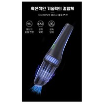 셀프세차장 차량용 가정 사무실 청소기 입주 청소 초강력 무선 진공청소기 USB C타입 튜브 공기 주입 에어 매트 헤파 필터 8000pa 22분 휴대용, 블랙