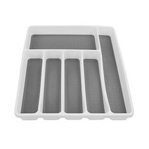 홈 기본 사항 대형 6칸 고무 라이닝 칸막이가 있는 BPA 프리 칼붙이 트레이