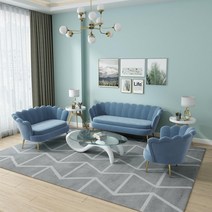 편한1인용쇼파 2인용 3인용 엔틱 패브릭 오늘의집 미니 라운지 소파, E + 2인