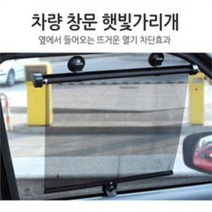 차량창문 햇빛가리개 창문커텐 롤가리개 외부열차단 (7ea), 블랙