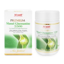 NZ 직구 하이 웰 Premium Mussel Glucosamine 5500 180채식캡슐 1팩, 수량, 상세참조