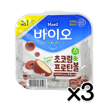 바이오 초코링프로틴볼 토핑요거트 130g x 3개