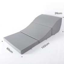 역류성식도염베개 필로우 잠케어 소화베개 척추교정베개 가성비침대 꿀잠 침대, 그림과 같이 + 그레이깅엄체크3단슬로프패드-5cm좁음