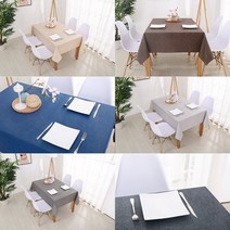 똑소녀 예쁜 감성 린넨 방수 식탁보 파티 캠핑 테이블보, 110x110, 베이지