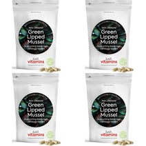 저스트비타민스 Just Vitamins Green Lipped Mussel 저스트 비타민스 초록입홍합 500mg 비타민 C 칼슘 함유 90정 4팩, x, 1개