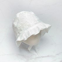 신생아 백일 돌 레이스 아기 보넷 모자 셀프 촬영 선물 (40cm~46cm)