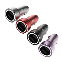 요거 듀얼 퀵차지 3.0 USB 차량용 고속 충전기, 핑크