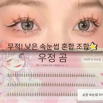 고양이 눈썹은 태국 속눈썹~엄마가 난 부드러운 작은 악마 한 묶음 속눈썹 풀 전체 초보자는 매일 쉽게 붙는다, 태국식 속눈썹+아래 속눈썹+핀셋+업그레이드 버전 풀