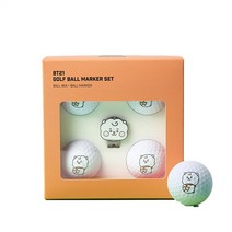 BT21 무광 골프공 4p + 볼마커 세트, 알제이, 1세트