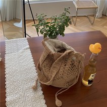 봄 여름 가을 여성 니트 백 연예인 에코 공효진 손뜨개 버킷 20대 명품 그물 미니 원통 40대 나일론 30대 보부상 브랜드 가방 중저가