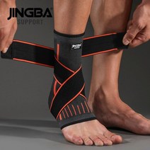 발목보조기 발목 보호대 족하수 관절 재활 고정기 jingba support 1 pcs 3d 압축 나일론 스트랩 벨트 축구 지원 농구 중괄호, 주황색 붕대 발목, L-XL, 1개