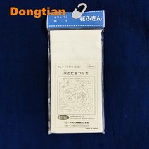 가죽공예 도안 클래식 일본 화이트 하나-푸킨 사시코 샘플러 사전 인쇄 패브릭 손수건 DIY, 11 NO.H1018