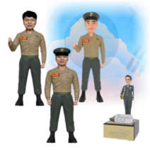 해병대정복 캐릭터타입 풀 패키지 구성 아바타피규어 군인피규어 전역패 감사패 기념패 정년 퇴직기념 승진 전출기념 근속기념, AP-758, 금판명판, 박격포