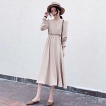 몰랑고 가을 하객 롱 원피스