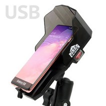 바이커소울 맥핏 USB연결타입 오토바이 핸드폰 휴대폰 스마트폰거치대 자석거치대 충전, C_타입, USB