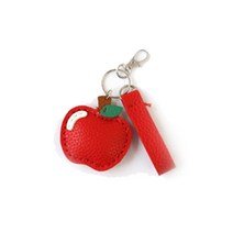 DIY 민화 가죽 과일 열쇠고리 만들기 키트 귀여운 키링 바느질 부자재 세트 가정 집콕 미술 놀이 패키지 방과후 학교 단체 수업 공예, 1개, 가죽열쇠고리(사과)