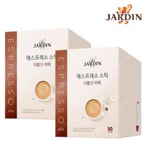 쟈뎅 에스프레소 스틱 더블샷 라떼 50T X 2개(100T) 원두 우유커피 스틱