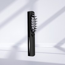 전동두피마사지 두피마사지빗 두피마시지기계 전기 두피 헤드 마사지 모발 성장 진동 레드 라이트 테라피 감소 EMS 두통 완화 빗 이온 헤어 케어 손실, [03] Black