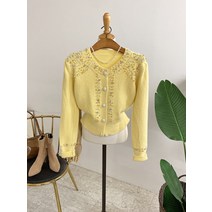허니제이 / 론거 진주 포인트 라운드 가디건(3color)