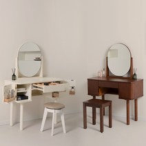 안젤리나 원목 수납 화장대 거울세트, 안젤리나화장대거울(월넛)