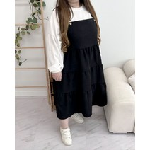 (2size/120까지) 베로니카 골덴 도트 멜빵 캉캉 롱원피스 빅사이즈 뷔스티에