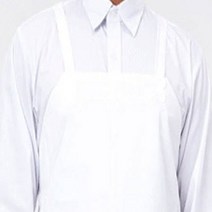 주방 작업 방수 앞치마 무광 대형 흰색