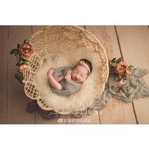 아기 신생아 본아트 촬영 사진 소품 바구니 침대 성장 스냅 셀프 스튜디오 모음 기념, 원색 새집