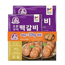 목우촌 오븐구이 떡갈비 480g+200g 추가 증정, 680g, 1봉