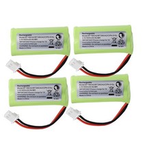 무선전화기 유뮤선전화기 레트로 BT-166342 2.4V 800mAh 2 * AAA Ni-MH 충전식 배터리 무선 전화, 04 4pcs