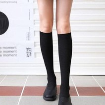 여자 베이직 기본 블랙 니삭스 종아리 양말