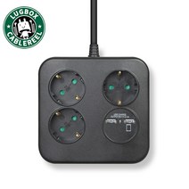 two1mall [러그]LUG CUBE 큐브 프리미엄 사각 2포트 USB 멀티탭 3구 [1.4M] [블랙], 514232개, 1.4m